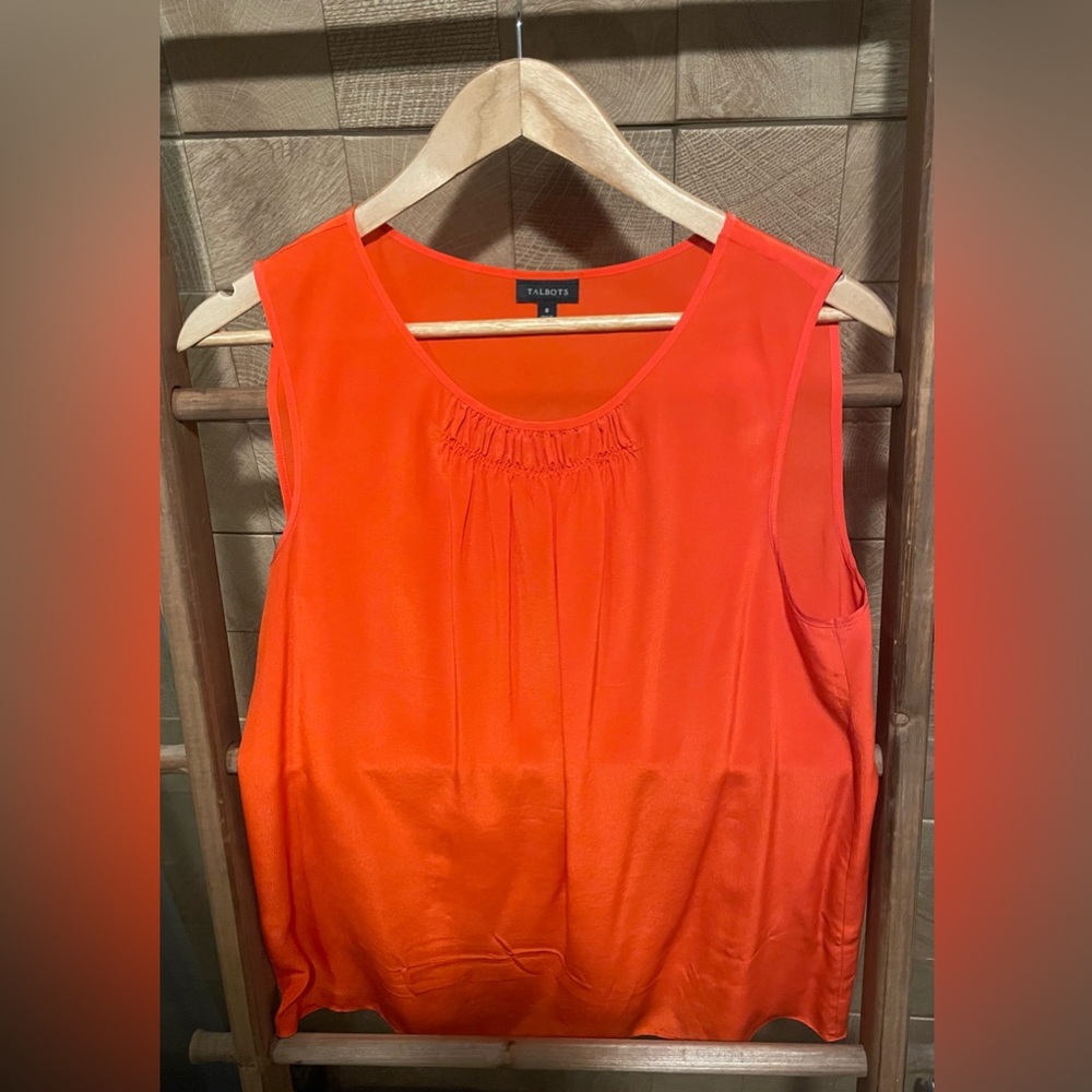 Talbots Silky Red Sleeveless Top